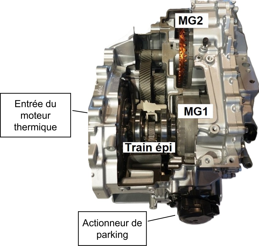 Vue d'une boite de vitesses PSD Toyota